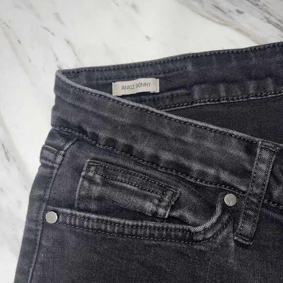 Calvin Klein ankle skinny size 12 distressed black jeans - Picture 6 of 8